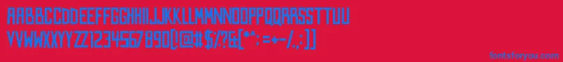 Kings of Kings Lynn Font – Blue Fonts on Red Background
