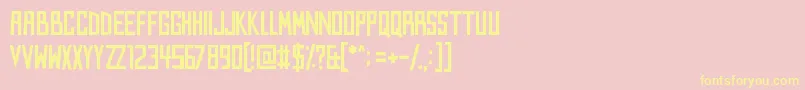 Kings of Kings Lynn Font – Yellow Fonts on Pink Background