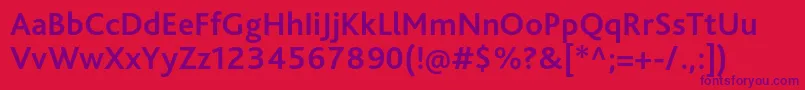 BlissproBold Font – Purple Fonts on Red Background