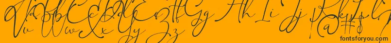 Kingsley Font – Black Fonts on Orange Background