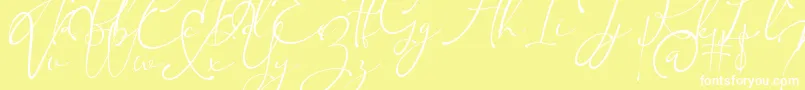 Kingsley Font – White Fonts on Yellow Background