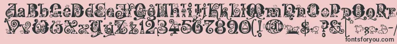 Kingthings Eggypeg Font – Black Fonts on Pink Background