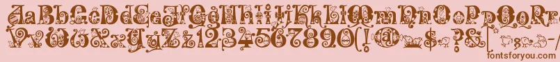 Kingthings Eggypeg Font – Brown Fonts on Pink Background