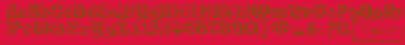 Kingthings Eggypeg Font – Brown Fonts on Red Background