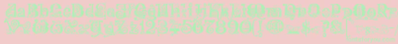Kingthings Eggypeg Font – Green Fonts on Pink Background