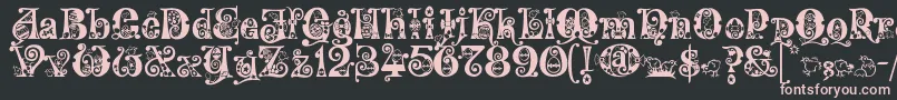 Kingthings Eggypeg Font – Pink Fonts on Black Background