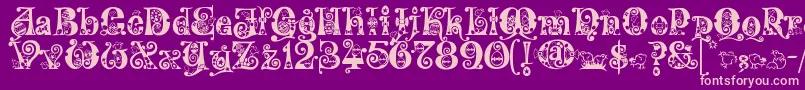 Kingthings Eggypeg Font – Pink Fonts on Purple Background