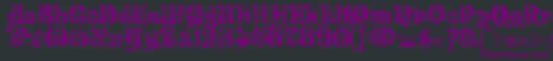 Kingthings Eggypeg Font – Purple Fonts on Black Background