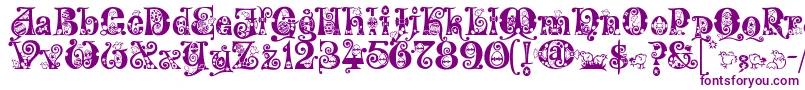Kingthings Eggypeg Font – Purple Fonts on White Background