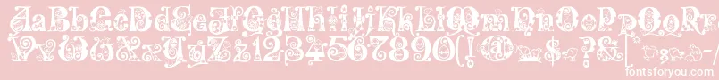 Kingthings Eggypeg Font – White Fonts on Pink Background