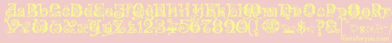 Kingthings Eggypeg Font – Yellow Fonts on Pink Background