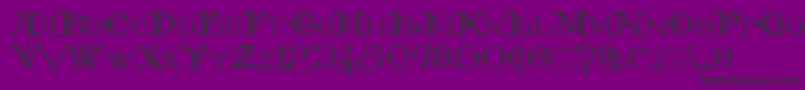 Kingthings Embroidery Font – Black Fonts on Purple Background