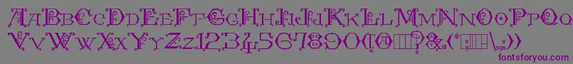 Kingthings Embroidery Font – Purple Fonts on Gray Background