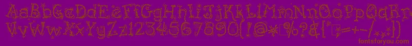 Kingthings Flashbang Font – Brown Fonts on Purple Background