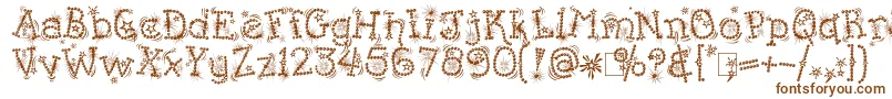 Kingthings Flashbang Font – Brown Fonts on White Background