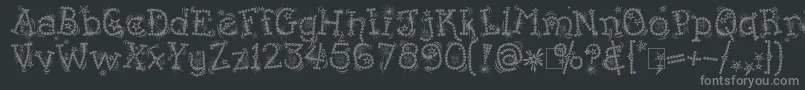 Kingthings Flashbang Font – Gray Fonts on Black Background