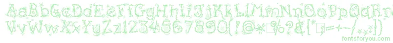 Kingthings Flashbang Font – Green Fonts on White Background