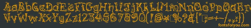 Kingthings Flashbang Font – Orange Fonts on Black Background