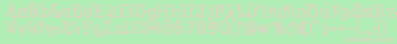 Kingthings Flashbang Font – Pink Fonts on Green Background