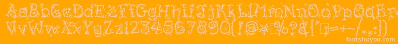 Kingthings Flashbang Font – Pink Fonts on Orange Background