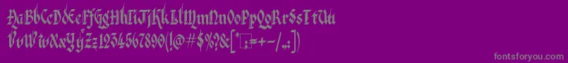 Kingthings Italique Font – Gray Fonts on Purple Background