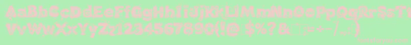 Kingthings Lupine1 1 Font – Pink Fonts on Green Background