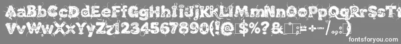 Kingthings Lupine1 1-Schriftart – Weiße Schriften auf grauem Hintergrund