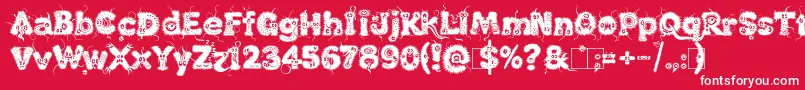 Kingthings Lupine1 1 Font – White Fonts on Red Background
