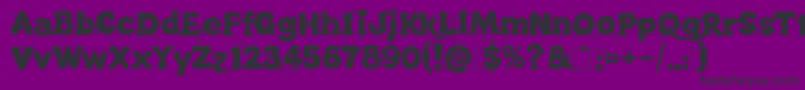 Kingthings Lupineless-Schriftart – Schwarze Schriften auf violettem Hintergrund