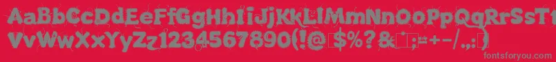 Kingthings Lupineless Font – Gray Fonts on Red Background
