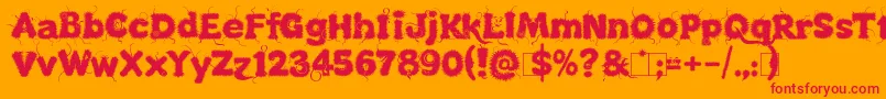 More about Kingthings Lupineless Font Kingthings Lupineless Font – Red Fonts on Orange Background
