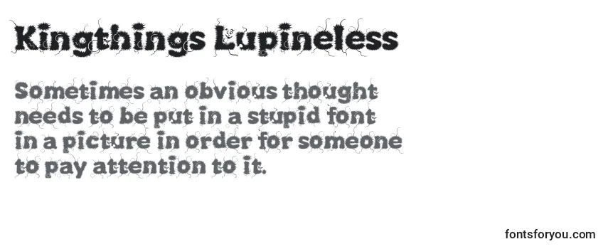 Schriftart Kingthings Lupineless