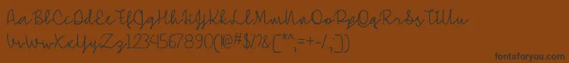 SimpleSignatureOtf Font – Black Fonts on Brown Background