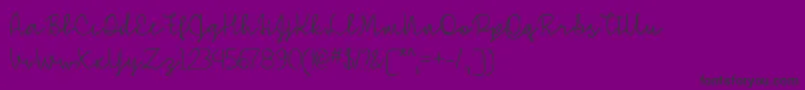 SimpleSignatureOtf Font – Black Fonts on Purple Background