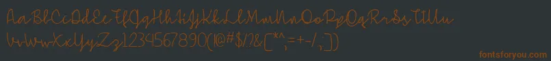 Шрифт SimpleSignatureOtf – коричневые шрифты на чёрном фоне