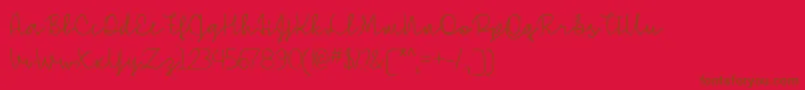 Шрифт SimpleSignatureOtf – коричневые шрифты на красном фоне