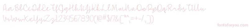 SimpleSignatureOtf Font – Pink Fonts on White Background