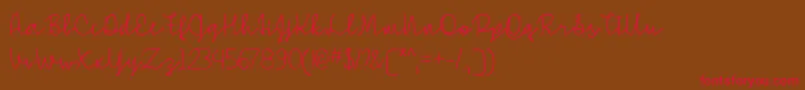 SimpleSignatureOtf Font – Red Fonts on Brown Background