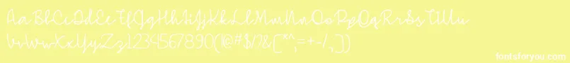SimpleSignatureOtf Font – White Fonts on Yellow Background