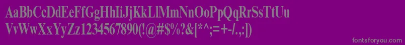 フォントTimesNrCyrMtBold70b – 紫の背景に灰色の文字