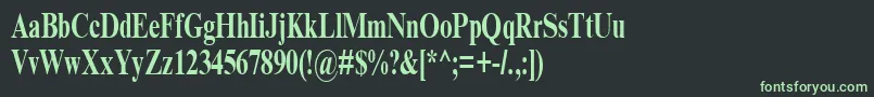 フォントTimesNrCyrMtBold70b – 黒い背景に緑の文字