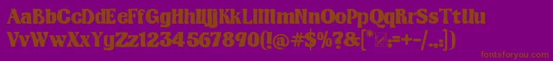 Kingthings Organica Font – Brown Fonts on Purple Background