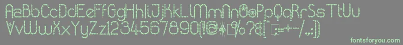 Kingthings Poppalok Font – Green Fonts on Gray Background