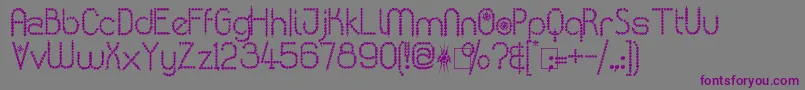 Kingthings Poppalok Font – Purple Fonts on Gray Background