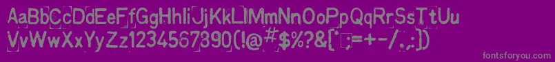 Kingthings Printingkit Font – Gray Fonts on Purple Background