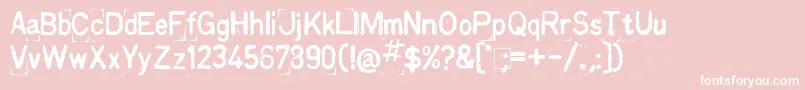 Kingthings Printingkit Font – White Fonts on Pink Background