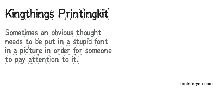 フォントKingthings Printingkit