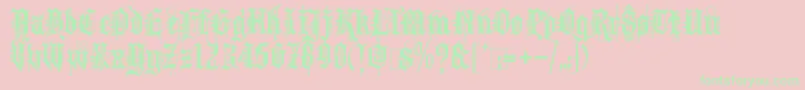 Kingthings Spike Font – Green Fonts on Pink Background