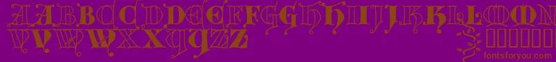 Kingthings Versalis Font – Brown Fonts on Purple Background