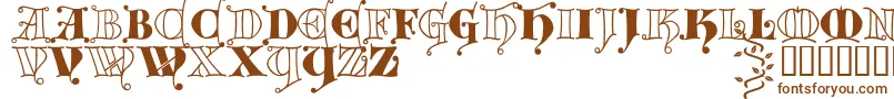 Шрифт Kingthings Versalis – коричневые шрифты на белом фоне
